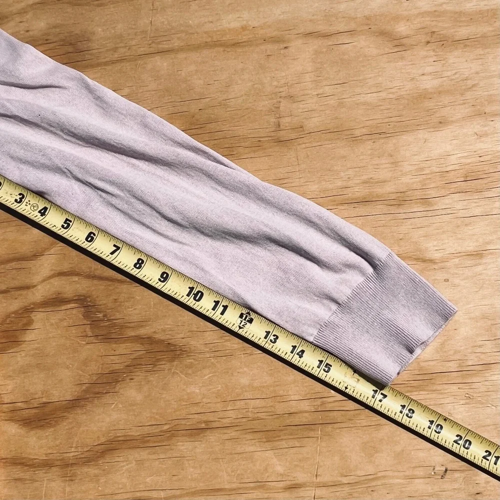Banana Republic Luxury Blend Silk Cotton Cashmere V-Neck Sweater Lavender Mens L